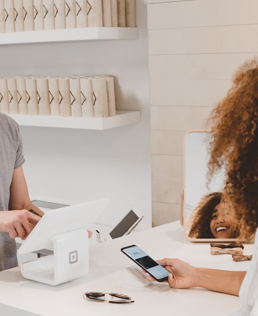 Modern banking workspace